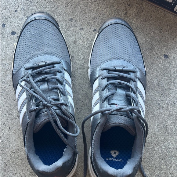 Adidas Men's Tech Response Spikless GOLF 11.5 Charcoal and White - Picture 1 of 3